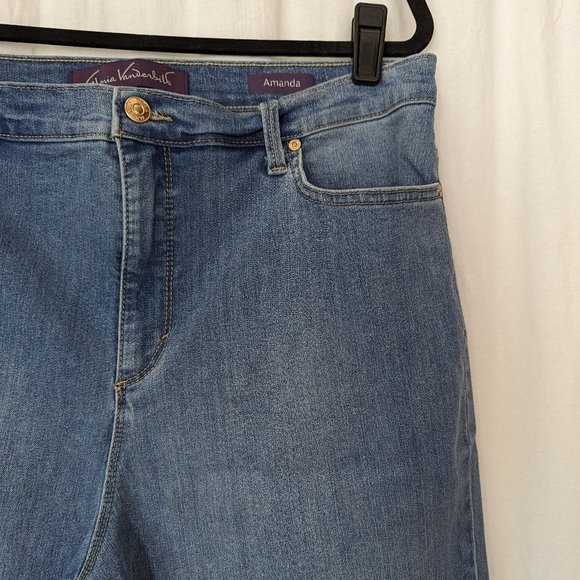Gloria Vanderbilt Amanda Light Wash Denim Jeans Size 16 - Picture 6 of 13